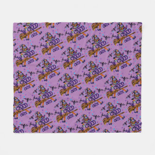 Halloween Cute Wyed Witch Fleece Deken