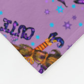 Halloween Cute Wyed Witch Fleece Deken (Hoek)