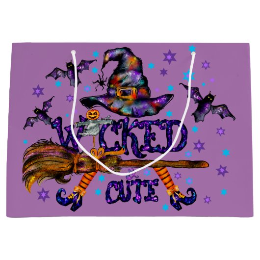 Halloween Cute Wyed Witch Groot Cadeauzakje (Voorkant)