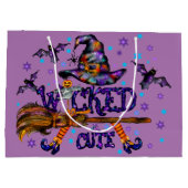 Halloween Cute Wyed Witch Groot Cadeauzakje (Achterkant)