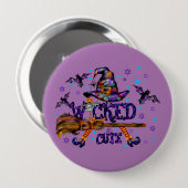 Halloween Cute Wyed Witch Ronde Button 4,0 Cm (Voorkant /achterkant)