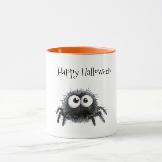 Halloween Cute Zwarte Spin Mok (Midden)