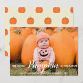 Halloween Cutest Pumpkin in the Patch Feestdagenkaart (Voorkant / Achterkant)