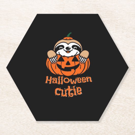 Halloween cutie luiaard Essential T-Shirt Kartonnen Onderzetters (Voorkant)