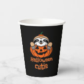 Halloween cutie luiaard Essential T-Shirt Papieren Bekers (Voorkant)