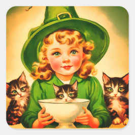 Halloween cutie no9 Vierkante Sticker