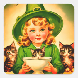 Halloween cutie no9 Vierkante Sticker