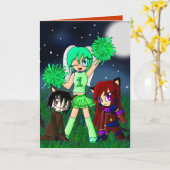 Halloween Cuties Kaart (Gele Bloem)