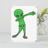 halloween dabbing buitenaards wezen kaart (Staand voorkant)