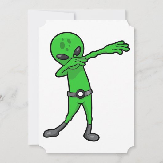 halloween dabbing buitenaards wezen kaart (Voorkant)