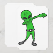 halloween dabbing buitenaards wezen kaart (Voorkant / Achterkant)