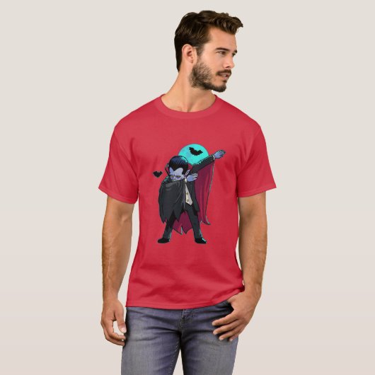 Halloween dabbing dracula t-shirt (Voorkant volledig)