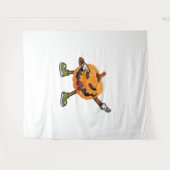 Halloween Dabbing Jack O Lantern Pumpkin Halloween Wandkleed (Voorkant (horizontaal))