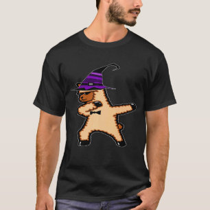 Halloween Dabbing Lama Alpaca Heksenhoed Kostuum T-shirt