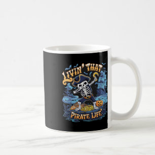 Halloween Dabbing Pirate Skeleton Eenvoudig Hallow Koffiemok