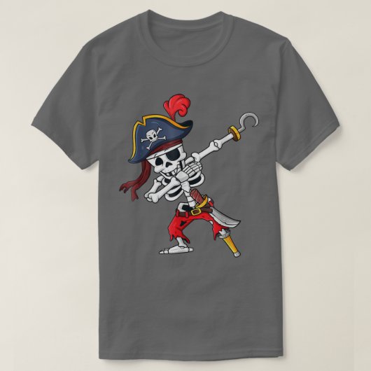 Halloween Dabbing Pirate Skeleton Funny Dab Boys G T-shirt (Design voorkant)