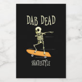 Halloween Dabbing Skatestyle Wijn Etiket (Enkel label)
