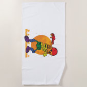 Halloween Dabbing Skelet Kostuum LGBT Strandlaken (Voorkant)