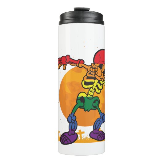 Halloween Dabbing Skelet Kostuum LGBT Thermosbeker (Voorkant)