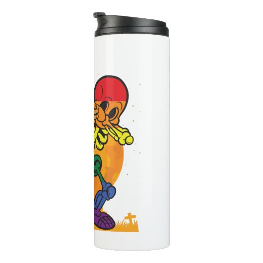 Halloween Dabbing Skelet Kostuum LGBT Thermosbeker (Geroteerd rechts)