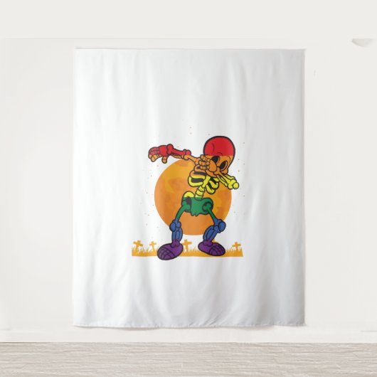 Halloween Dabbing Skelet Kostuum LGBT Wandkleed (Voorkant)