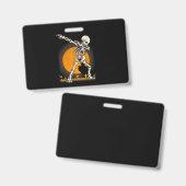 Halloween Dabbing Skeleton Costuum Badge (Voor- en achterkant)