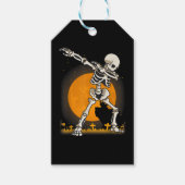 Halloween Dabbing Skeleton Costuum Cadeaulabel (Voorkant)