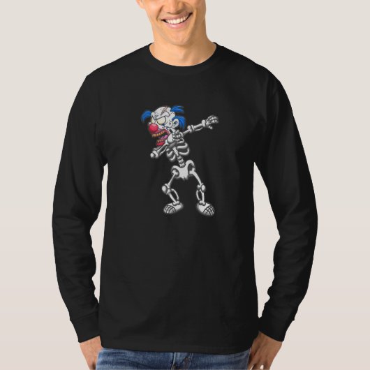 Halloween Dabbing Skeleton Scary Clown T-shirt (Voorkant)