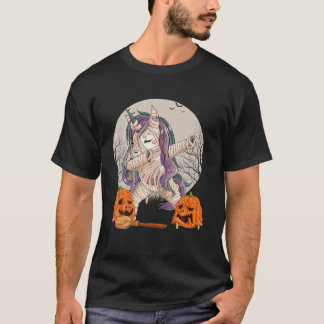 Halloween Dabbing Unicorn Mummie Cute Unicorn Pomp T-shirt