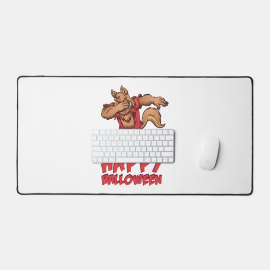 Halloween Dabbing Werwolf Halloween kostuum Bureaumat (Keyboard & Muis)