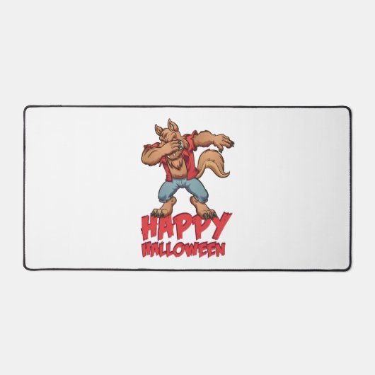 Halloween Dabbing Werwolf Halloween kostuum Bureaumat (Voorkant)