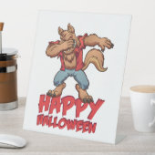 Halloween Dabbing Werwolf Halloween kostuum Reclamebord Met Voetstuk (Insitu)