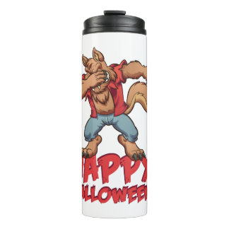 Halloween Dabbing Werwolf Halloween kostuum Thermosbeker