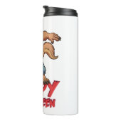 Halloween Dabbing Werwolf Halloween kostuum Thermosbeker (Geroteerd rechts)