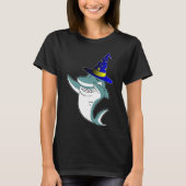 Halloween Dabbing Wizard Shark Magic Witch Pet Cos T-shirt (Voorkant)