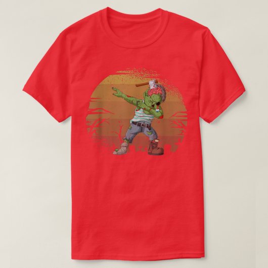 Halloween Dabbing Zombie Brain Funny Zombies Dab T-shirt (Design voorkant)