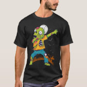 Halloween Dabbing Zombie Dab In Graveyard  Fun Und T-shirt (Voorkant)