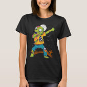 Halloween Dabbing Zombie Dab In Graveyard  Fun Und T-shirt (Voorkant)