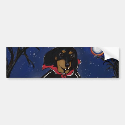 Halloween Dachshond Bumpersticker (Voorkant)