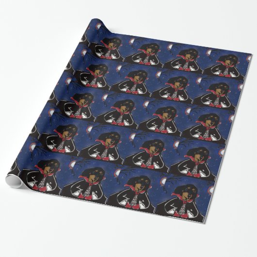 Halloween Dachshond Cadeaupapier (Uitgerold)