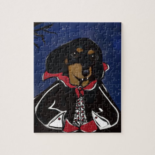 Halloween Dachshond Legpuzzel (Verticaal)