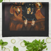 Halloween Dachshonden Theedoek (Gevouwen)
