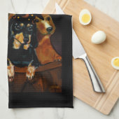 Halloween Dachshonden Theedoek (Quarter Fold)
