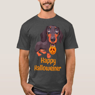 Halloween Dachshund Costume for Men Happy T-shirt