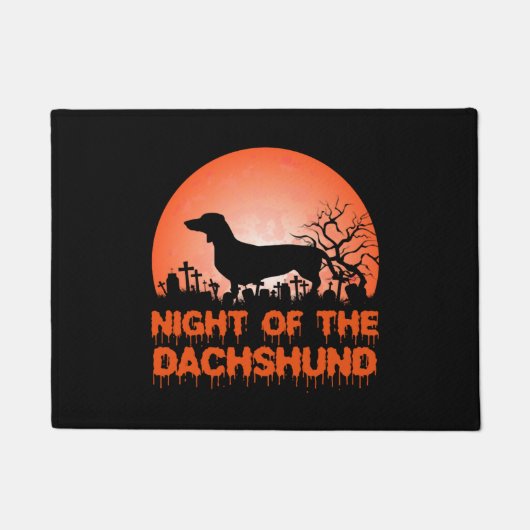 Halloween Dachshund Costume Gift Halloween Moon Deurmat (Voorkant)