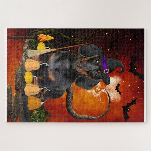 Halloween Dachshund Dog Legpuzzel (Horizontaal)