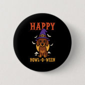 Halloween Dachshund Dog Ronde Button 5,7 Cm (Voorkant)