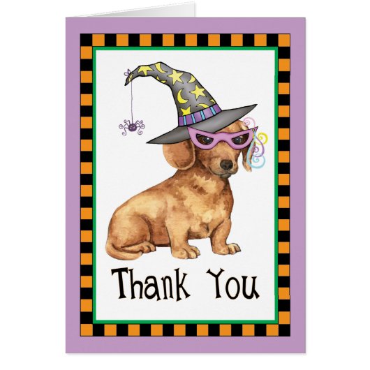 Halloween Dachshund Hartelijk dank (Voorkant)