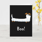 Halloween Dachshund Kaart (Gele Bloem)