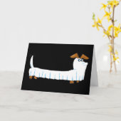 Halloween Dachshund Kaart (Gele Bloem)